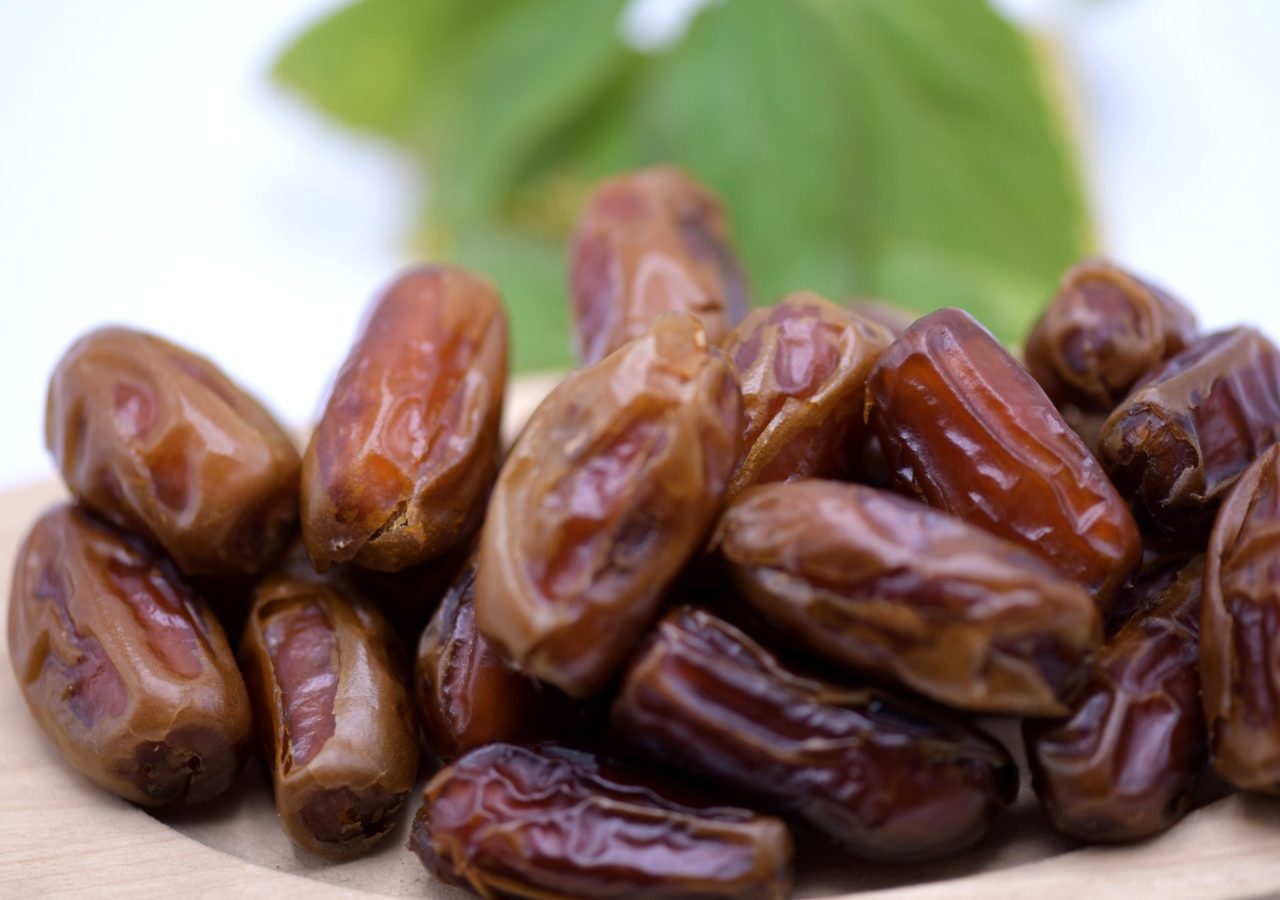 Glossy Aseel dates close-up