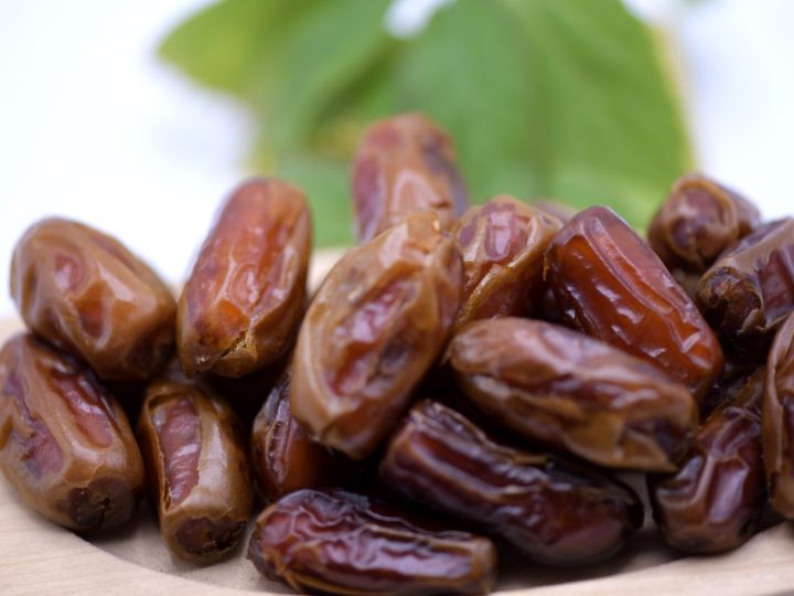 Glossy Aseel dates close-up