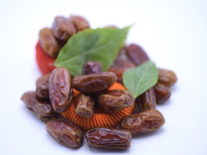 Freshly harvested dates in a basket